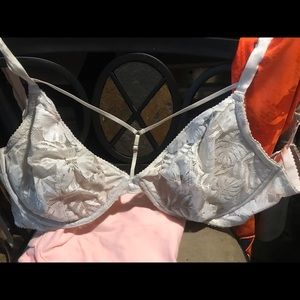 Sexy white lacy bra